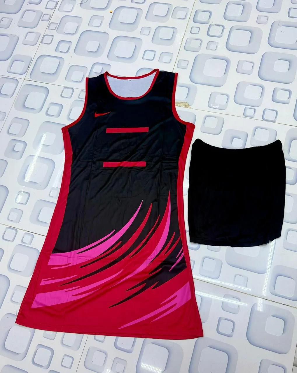 Nike Netball Dress — Premium — Black & Red