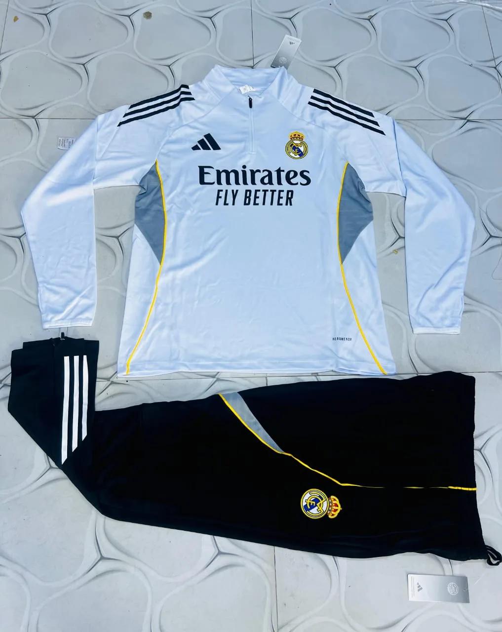 Real Madrid Training Tracksuit – White
